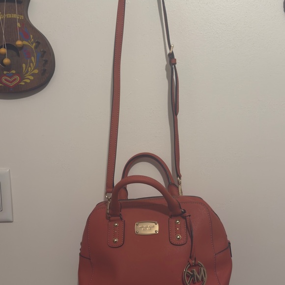 New Michael Kors Tangerine Satchel with Gold Accents - Picture 8 of 12